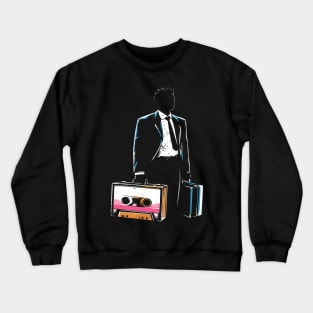 Cassette Tape Dad Retro Music Lover Crewneck Sweatshirt